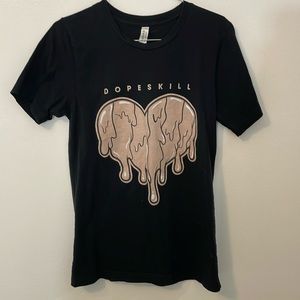 Dopeskill black small t shirt canvas brand